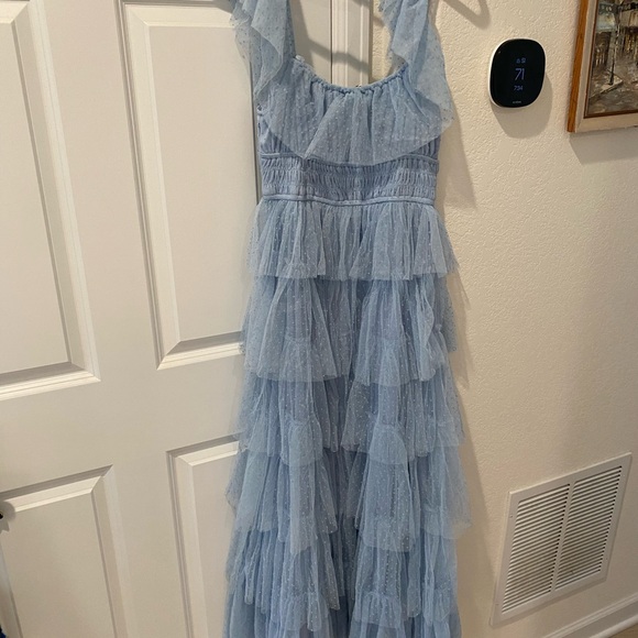 Petal and Pup Belle Swiss Dot Tulle Tiered Maxi Dress - Picture 8 of 8